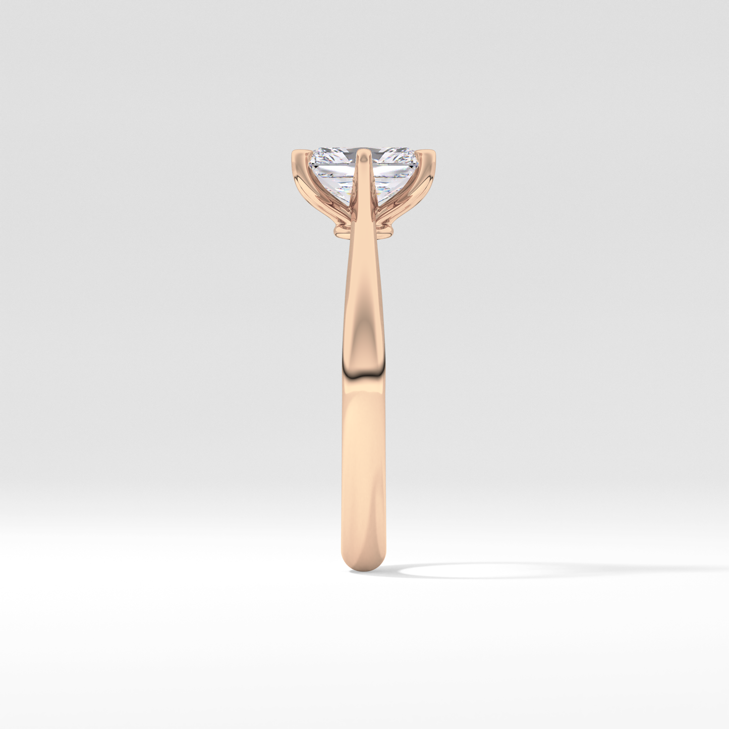 Radiant Cut 1.21 Carat Moissanite Ring – Solitaire Setting in Gold 16