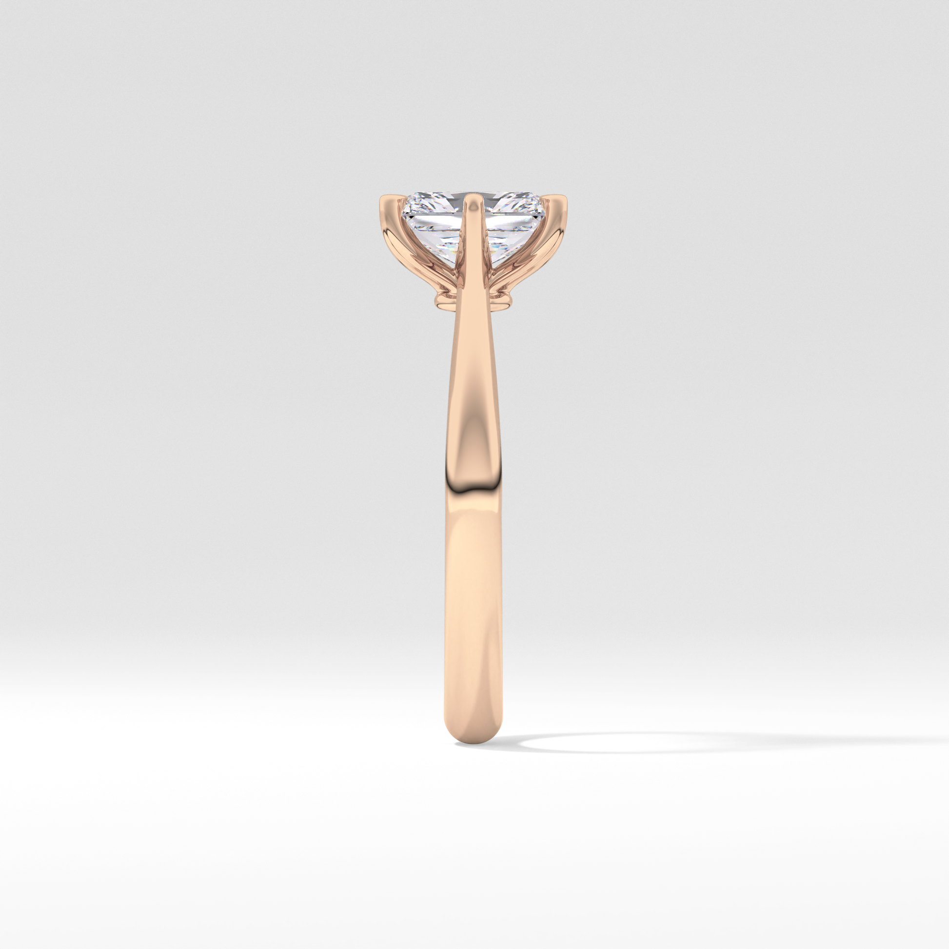 Radiant Cut 1.21 Carat Moissanite Ring – Solitaire Setting in Gold 16