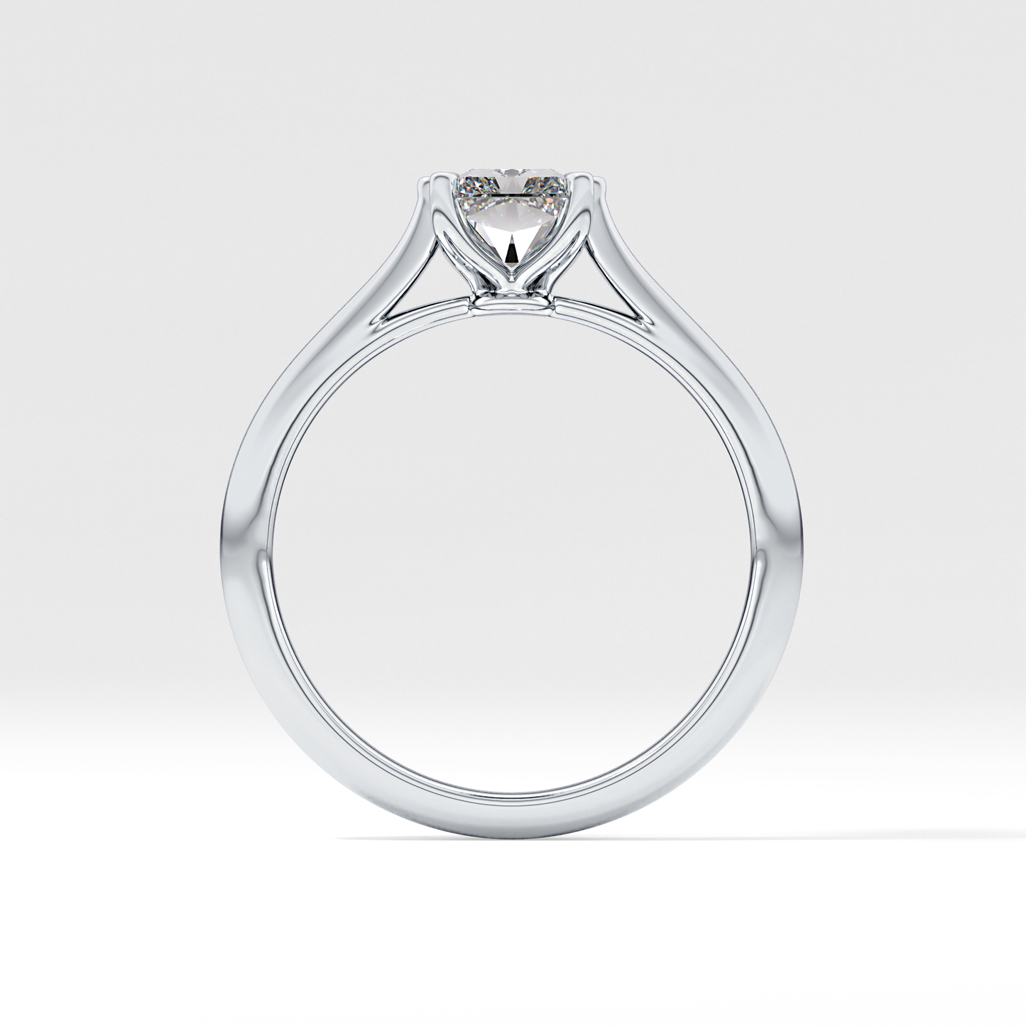 Radiant Cut 1.21 Carat Moissanite Ring – Solitaire Setting in Gold 5