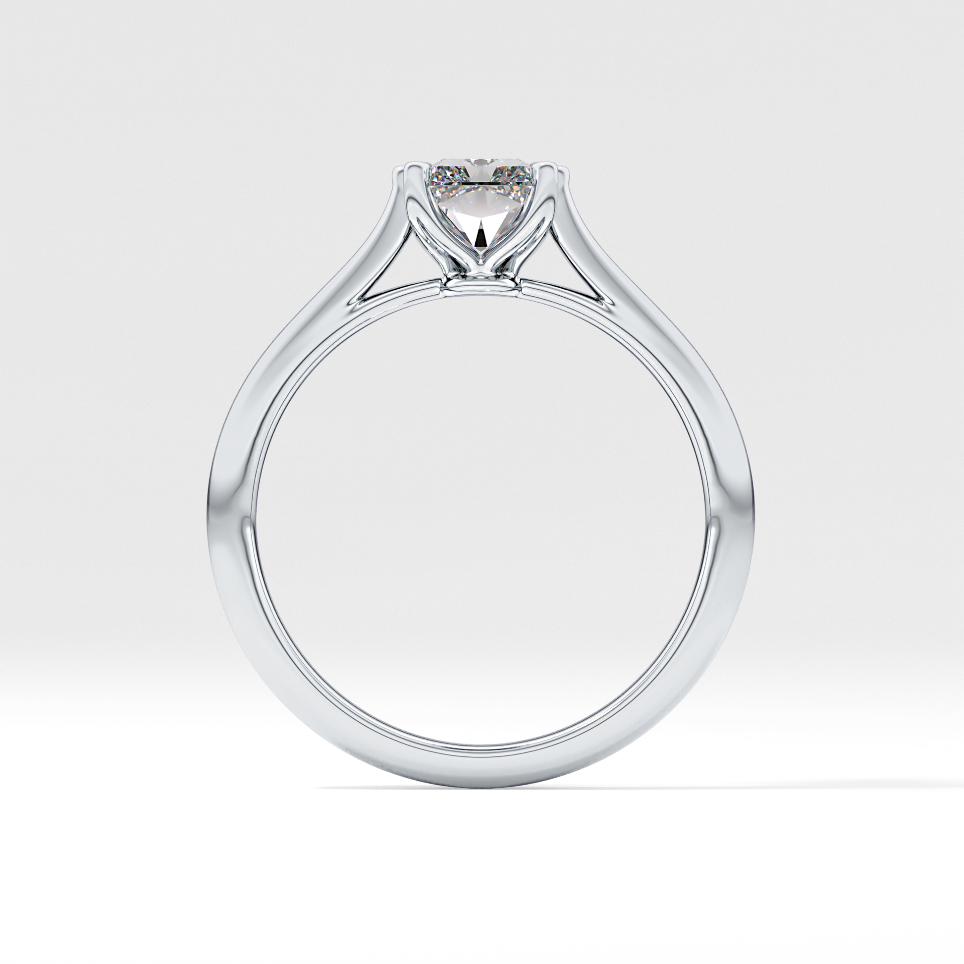 Radiant Cut 1.21 Carat Moissanite Ring – Solitaire Setting in Gold 5