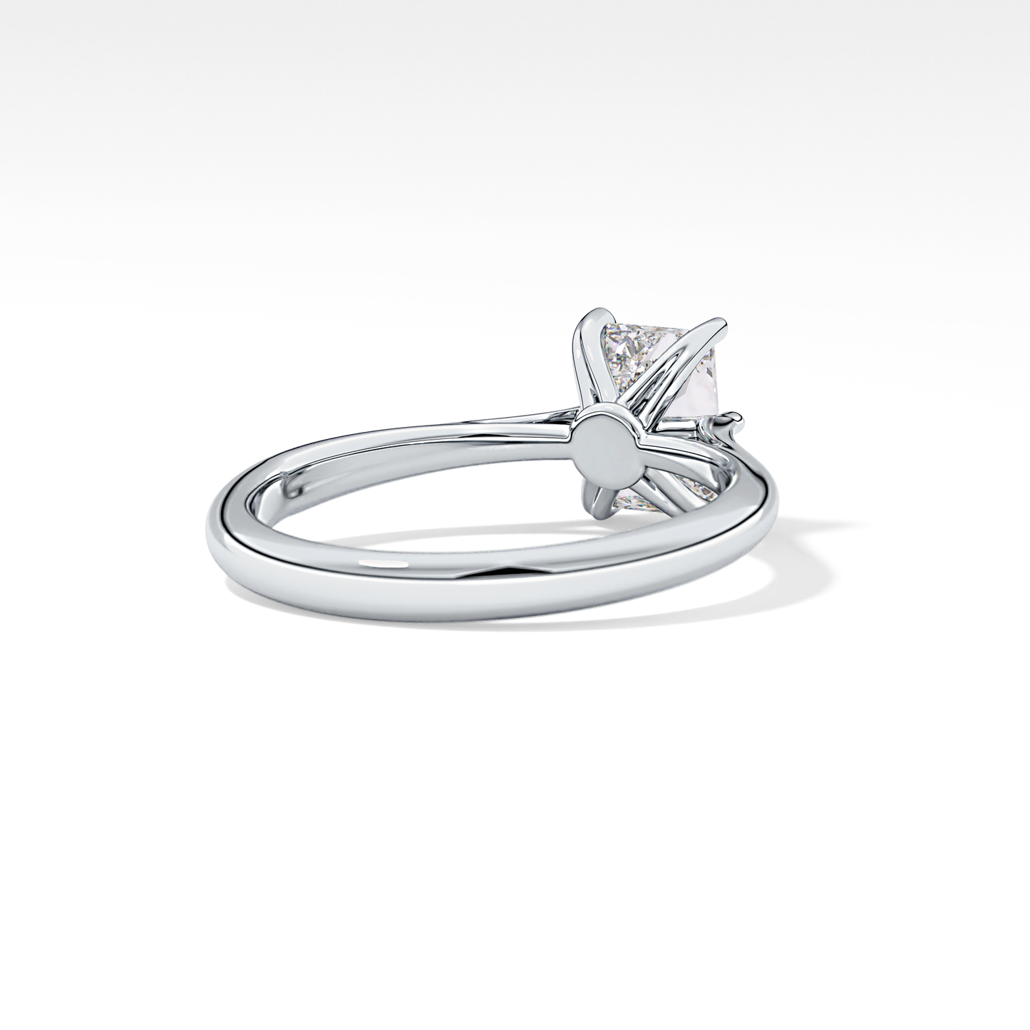 Radiant Cut 1.21 Carat Moissanite Ring – Solitaire Setting in Gold 3