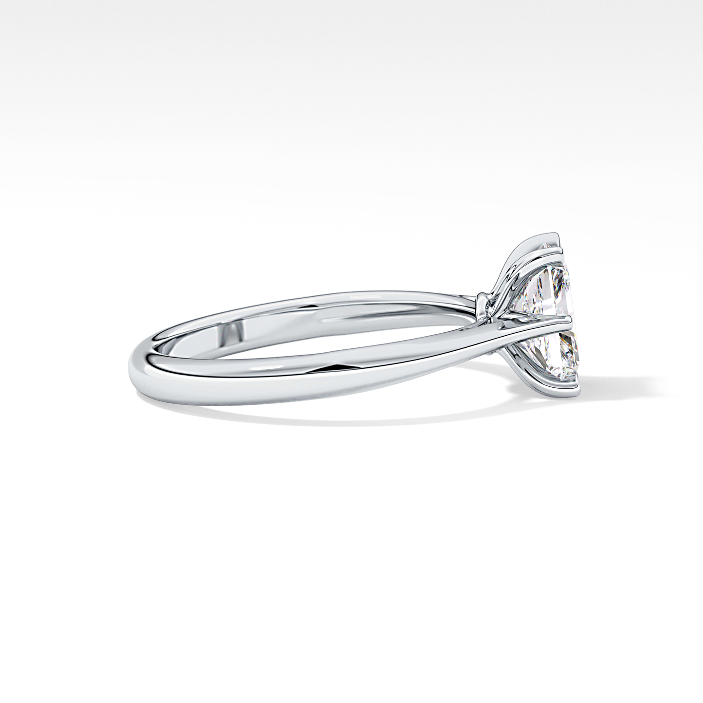Radiant Cut 1.21 Carat Moissanite Ring – Solitaire Setting in Gold 4
