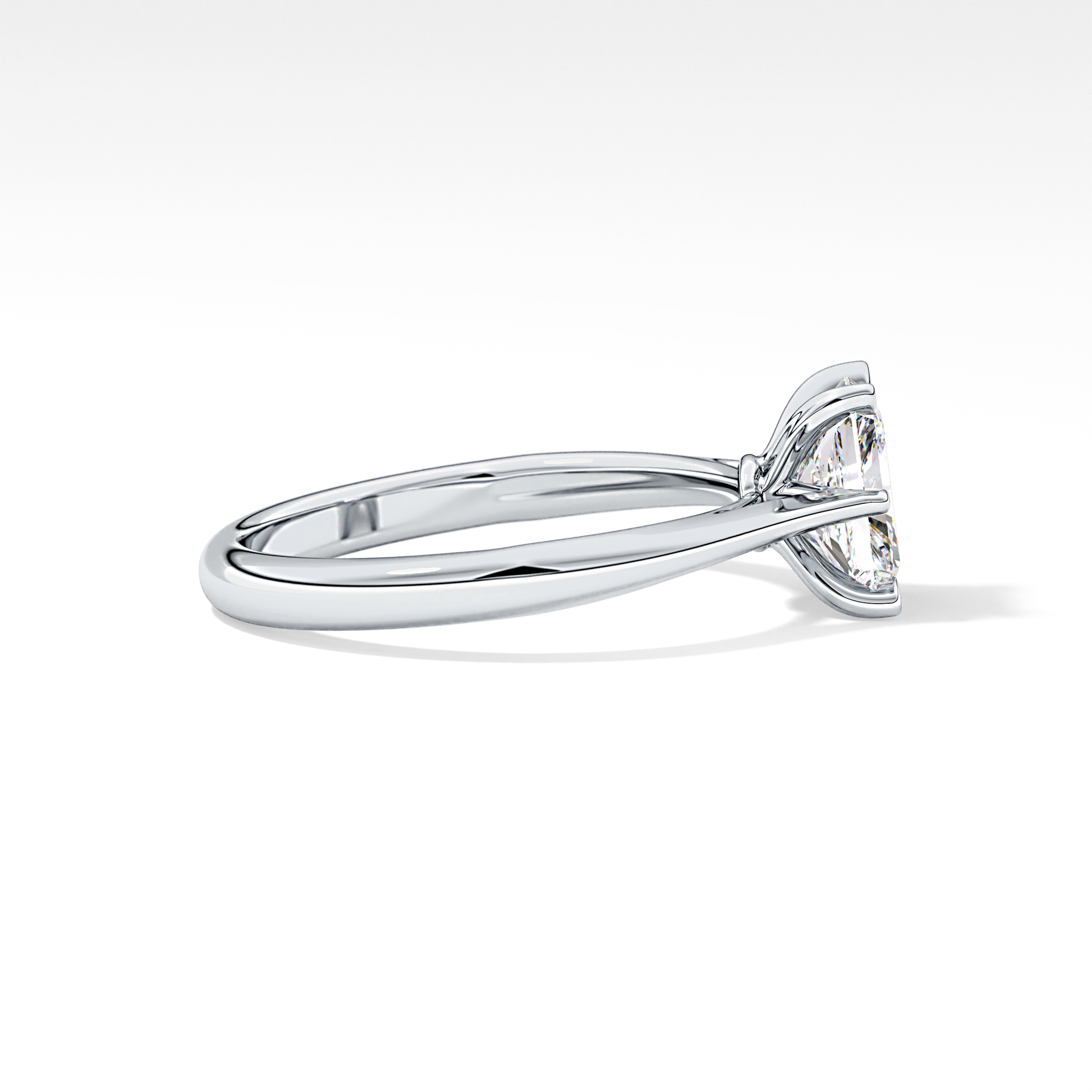 Radiant Cut 1.21 Carat Moissanite Ring – Solitaire Setting in Gold 4