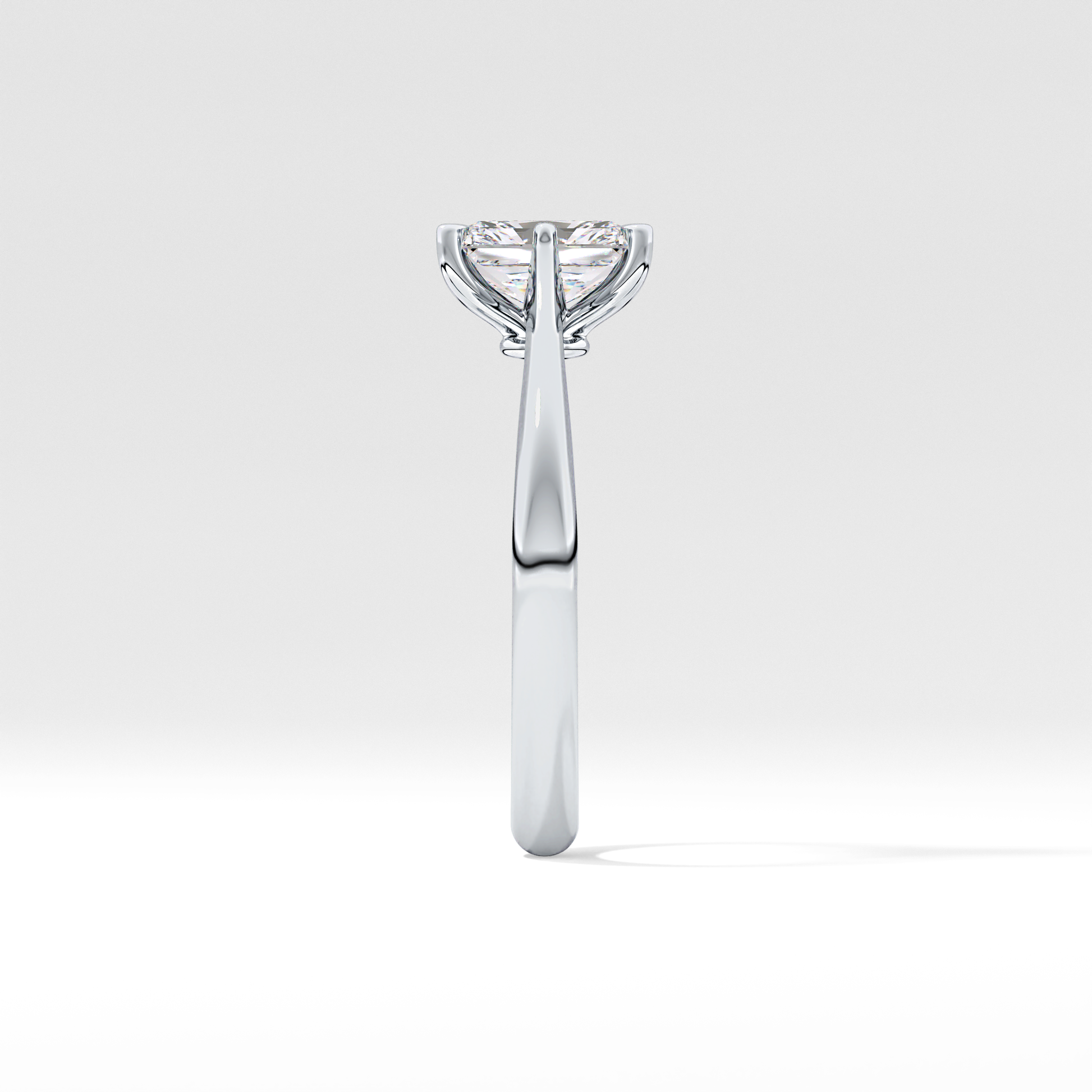 Radiant Cut 1.21 Carat Moissanite Ring – Solitaire Setting in Gold 2