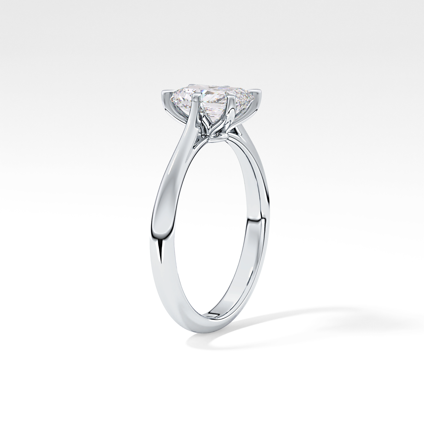 Radiant Cut 1.21 Carat Moissanite Ring – Solitaire Setting in Gold 6