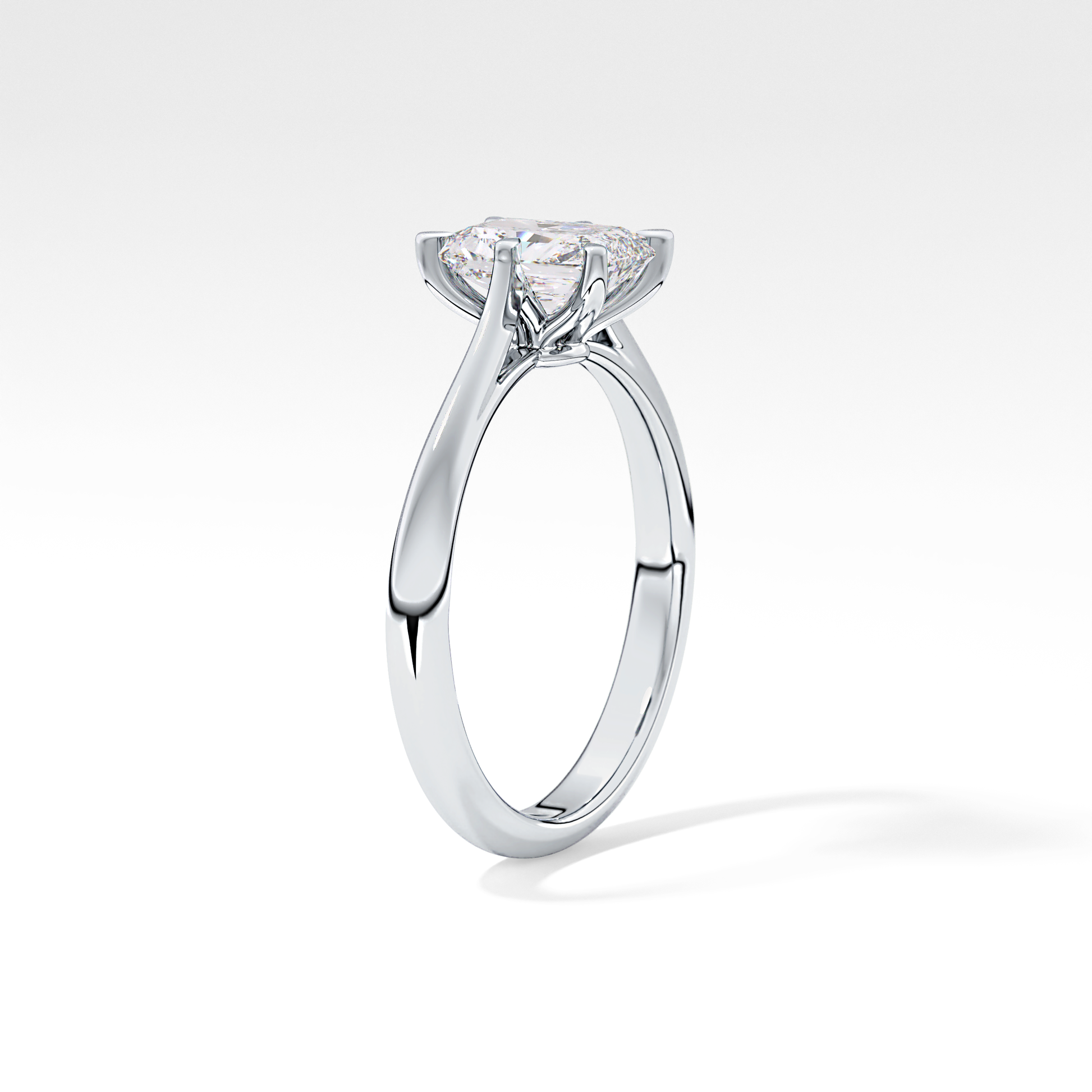 Radiant Cut 1.21 Carat Moissanite Ring – Solitaire Setting in Gold 6