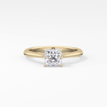 Princess Cut 1.04 Carat Moissanite Ring – Solitaire Setting in Gold 7