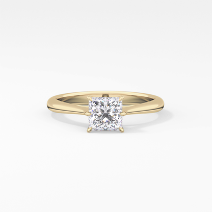 Princess Cut 1.04 Carat Moissanite Ring – Solitaire Setting in Gold