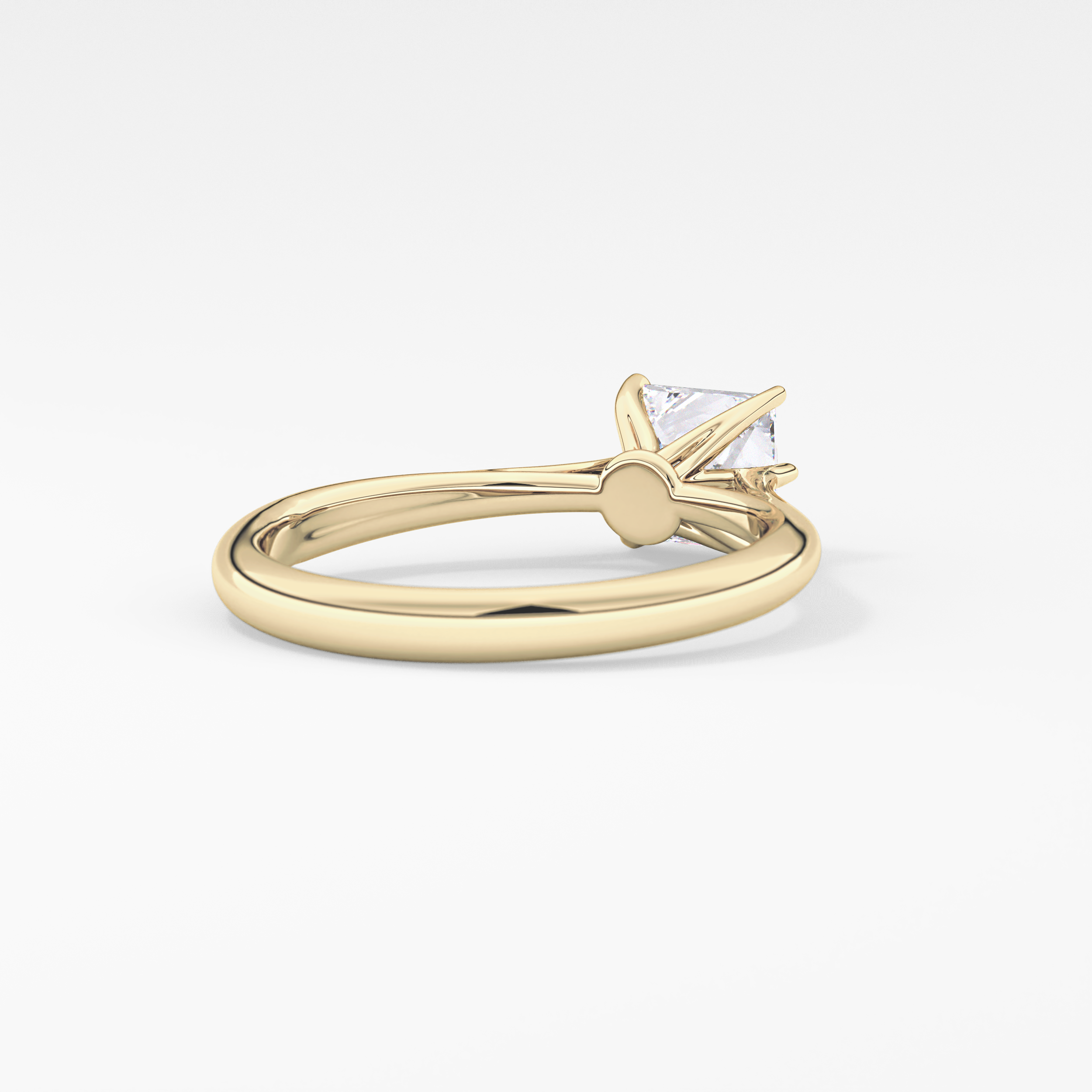 Princess Cut 1.04 Carat Moissanite Ring – Solitaire Setting in Gold 8