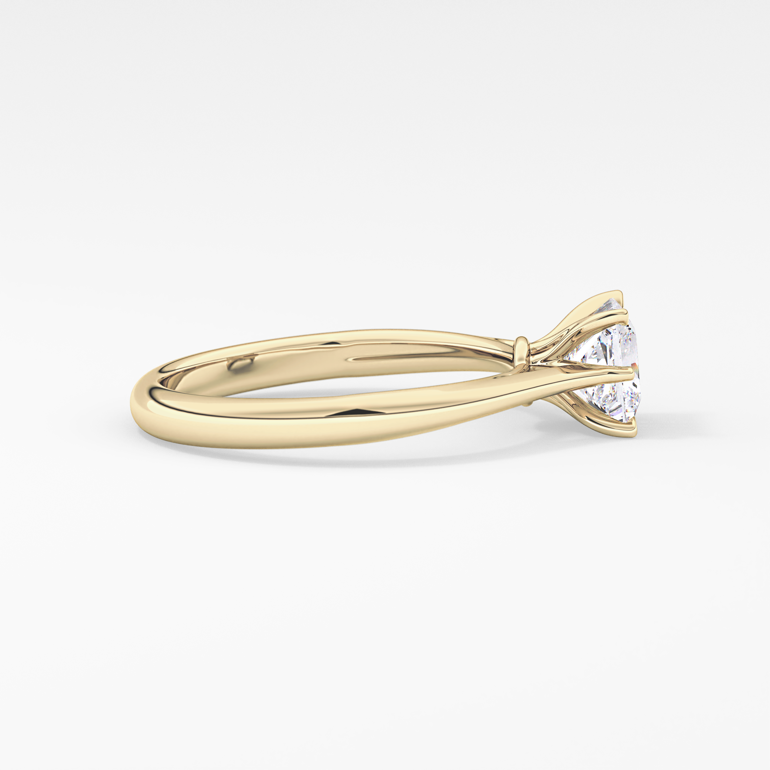 Princess Cut 1.04 Carat Moissanite Ring – Solitaire Setting in Gold 9