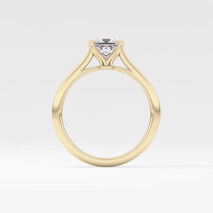 Princess Cut 1.04 Carat Moissanite Ring – Solitaire Setting in Gold