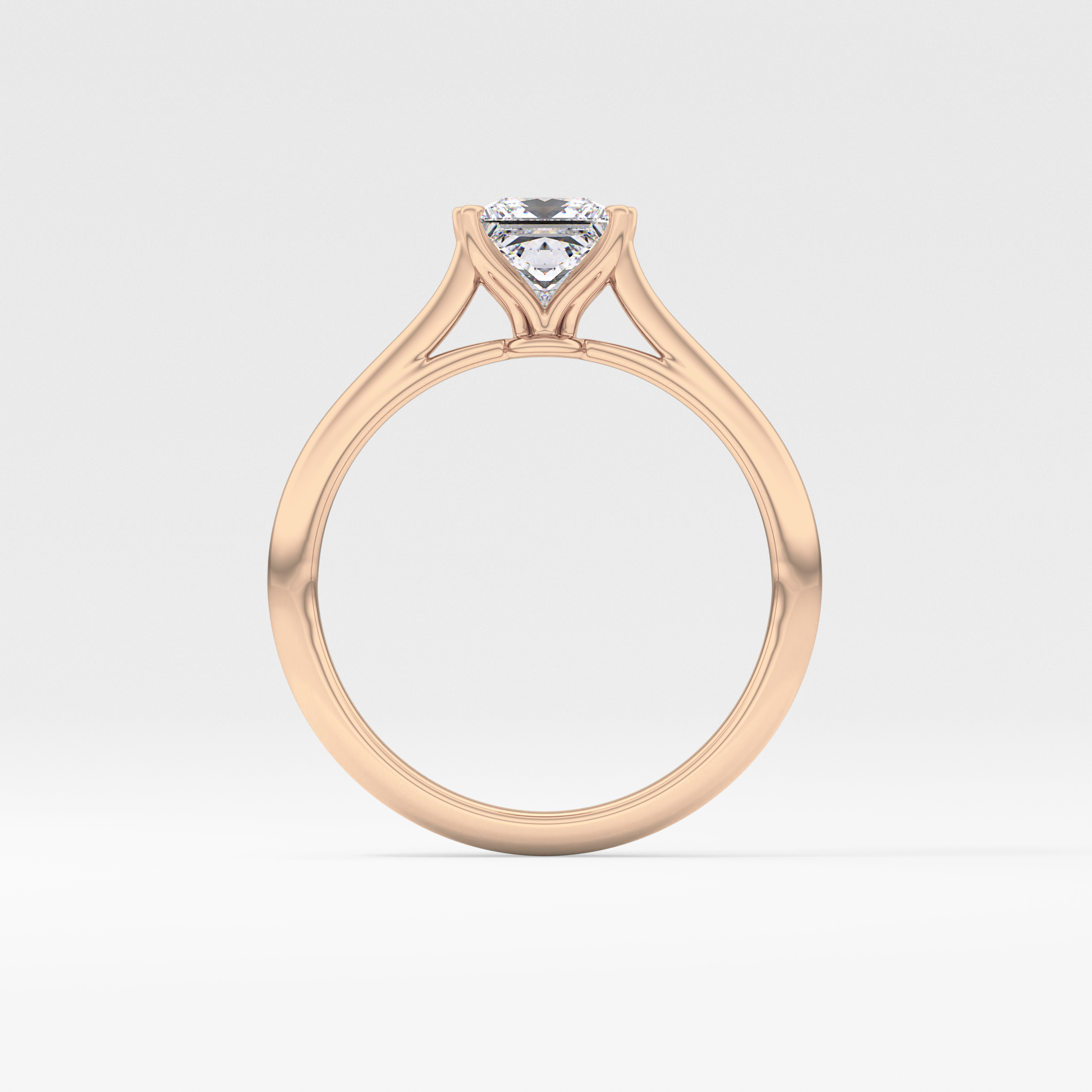 Princess Cut 1.04 Carat Moissanite Ring – Solitaire Setting in Gold 18