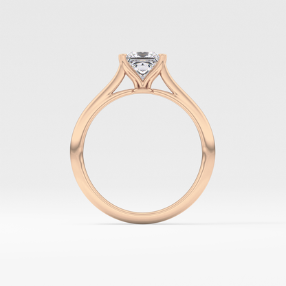 Princess Cut 1.04 Carat Moissanite Ring – Solitaire Setting in Gold
