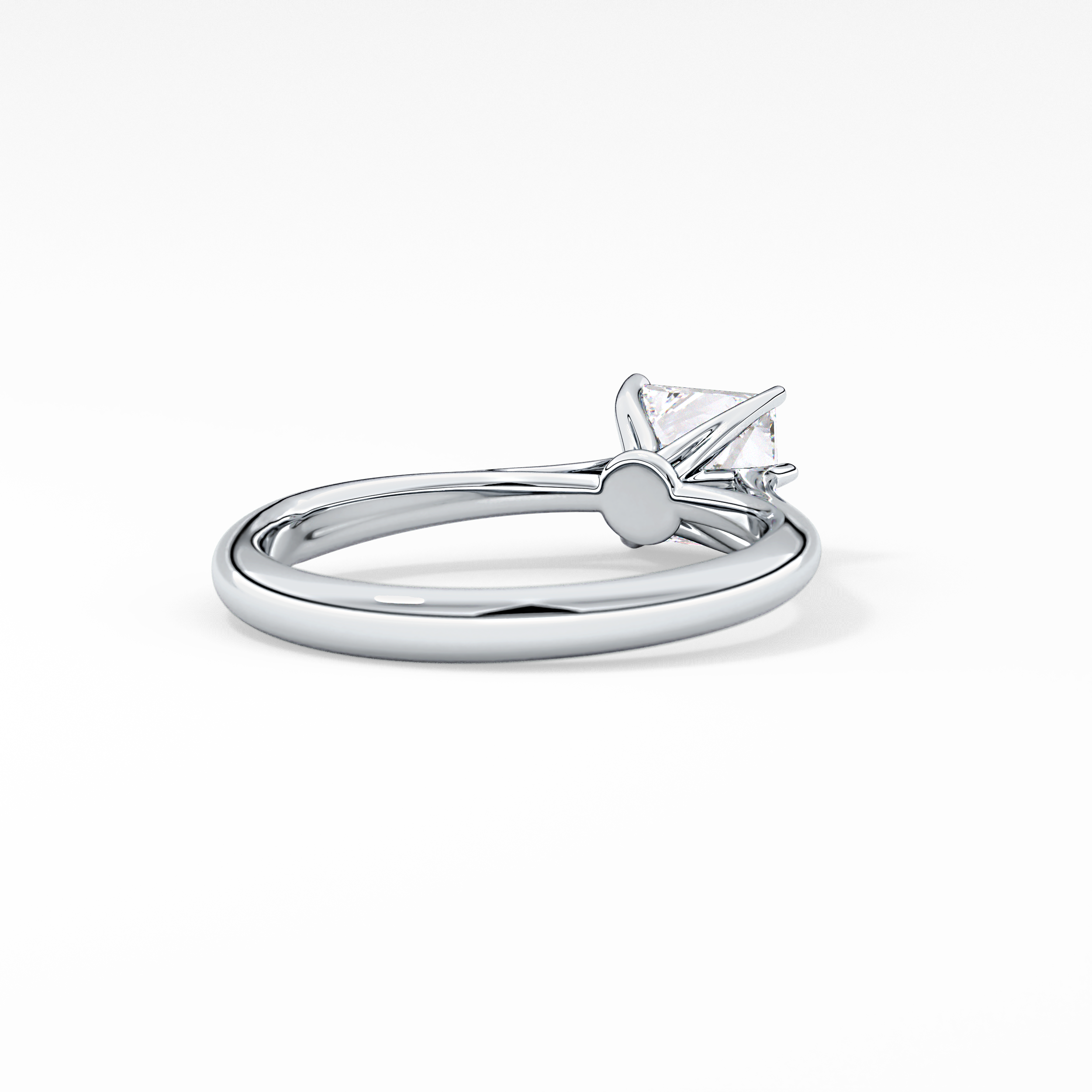 Princess Cut 1.04 Carat Moissanite Ring – Solitaire Setting in Gold 2