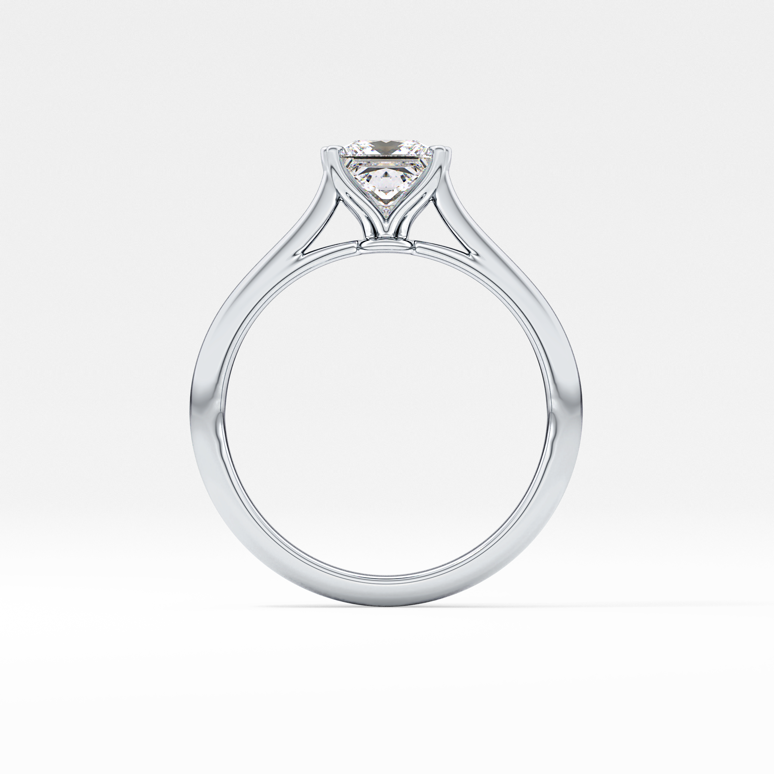 Princess Cut 1.04 Carat Moissanite Ring – Solitaire Setting in Gold 4