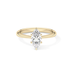 Marquise Cut 0.82 Carat Moissanite Ring – Solitaire Setting in Gold