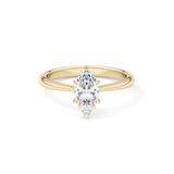Marquise Cut 0.82 Carat Moissanite Ring – Solitaire Setting in Gold