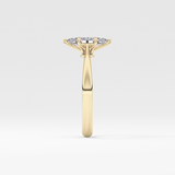 Marquise Cut 0.82 Carat Moissanite Ring – Solitaire Setting in Gold