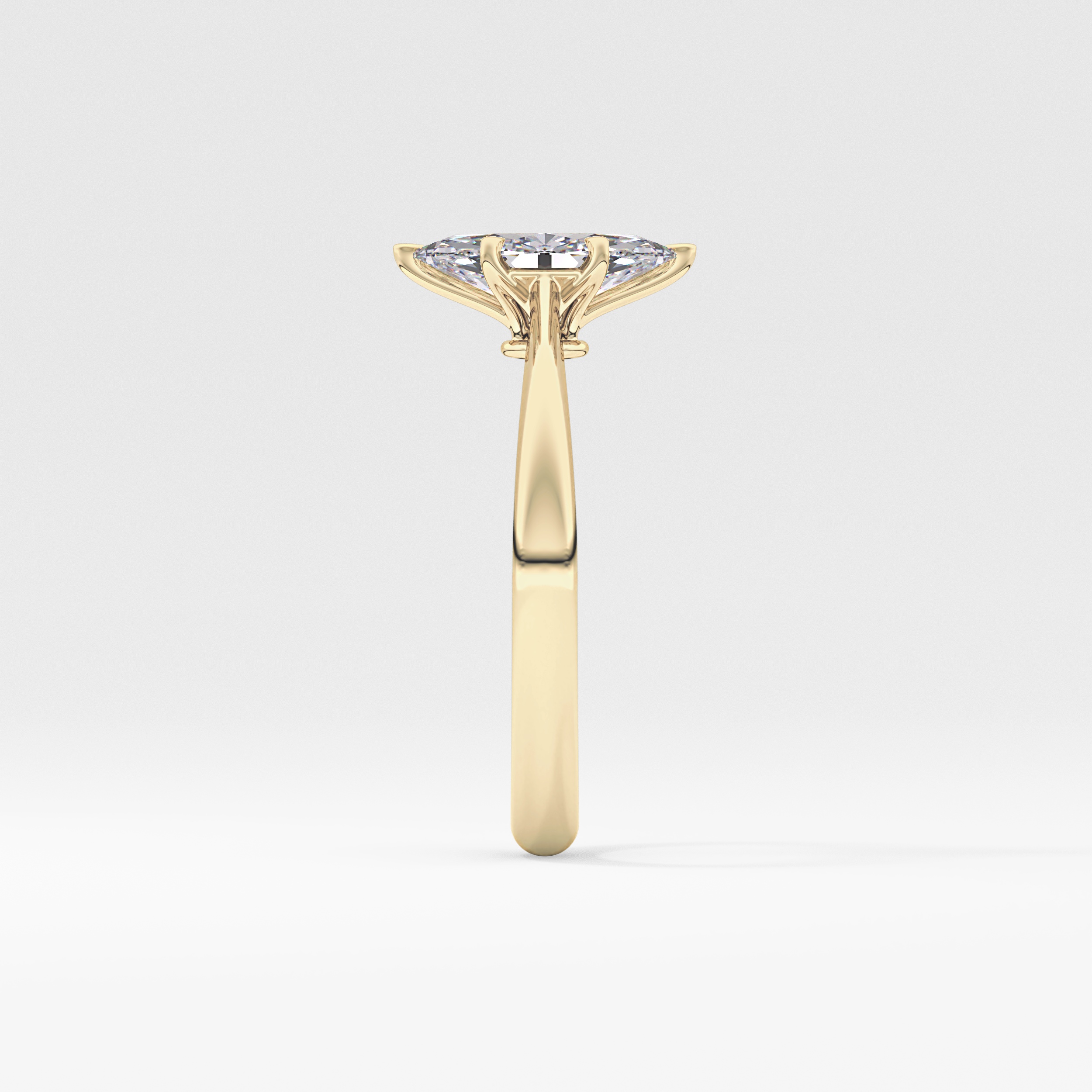 Marquise Cut 0.82 Carat Moissanite Ring – Solitaire Setting in Gold