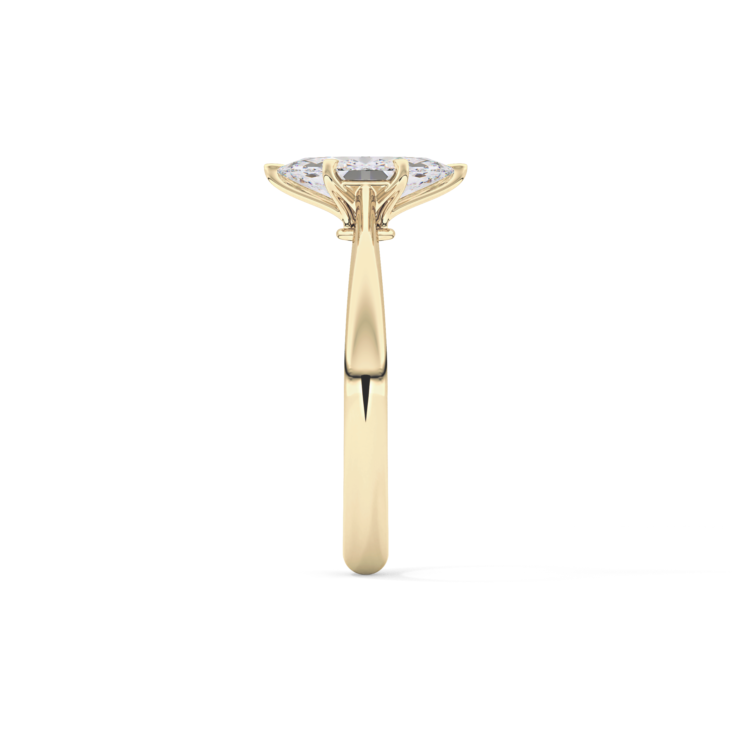 Marquise Cut 0.82 Carat Moissanite Ring – Solitaire Setting in Gold