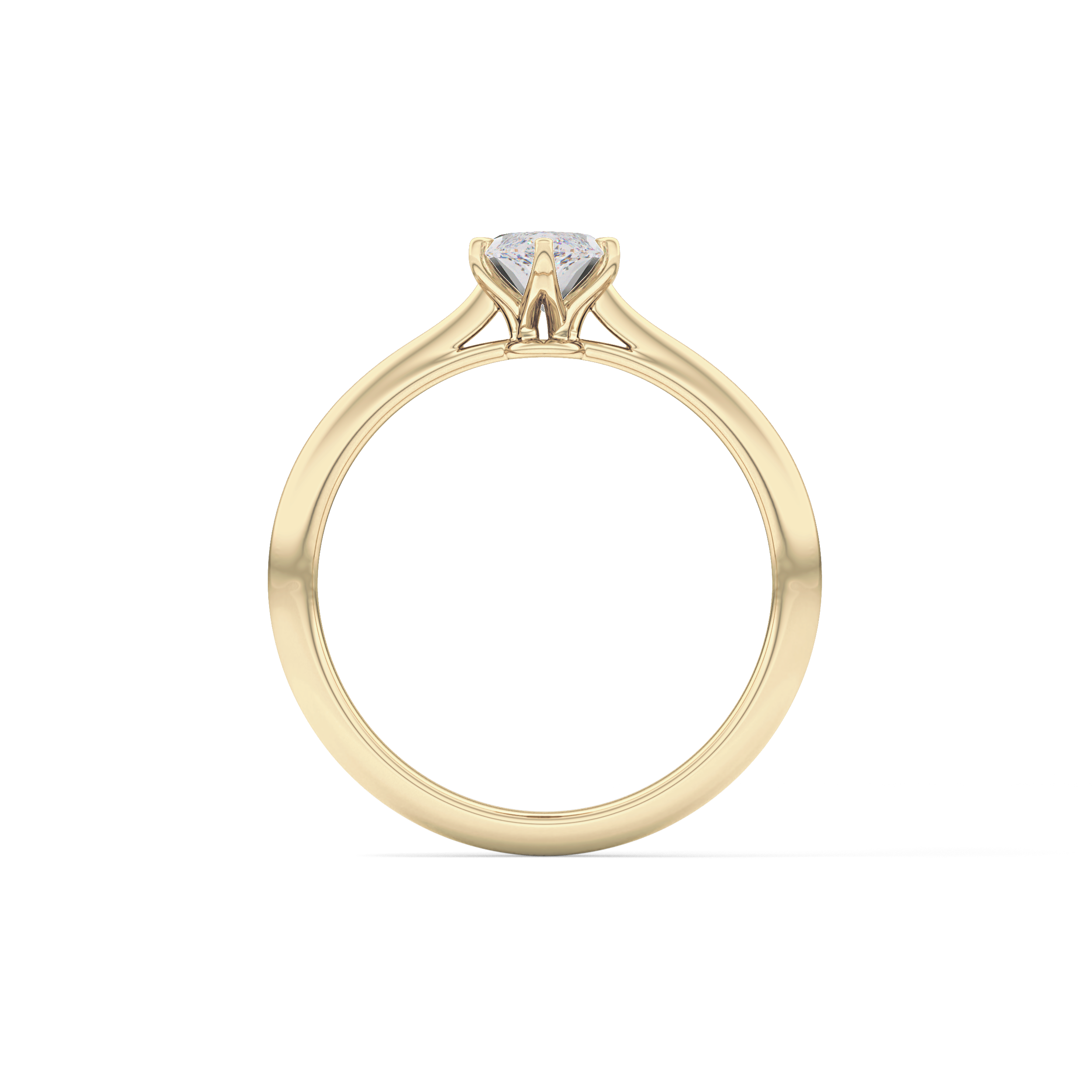 Marquise Cut 0.82 Carat Moissanite Ring – Solitaire Setting in Gold