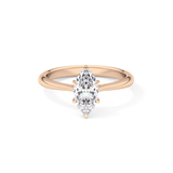 Marquise Cut 0.82 Carat Moissanite Ring – Solitaire Setting in Gold