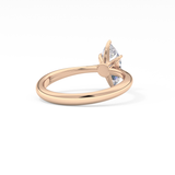 Marquise Cut 0.82 Carat Moissanite Ring – Solitaire Setting in Gold