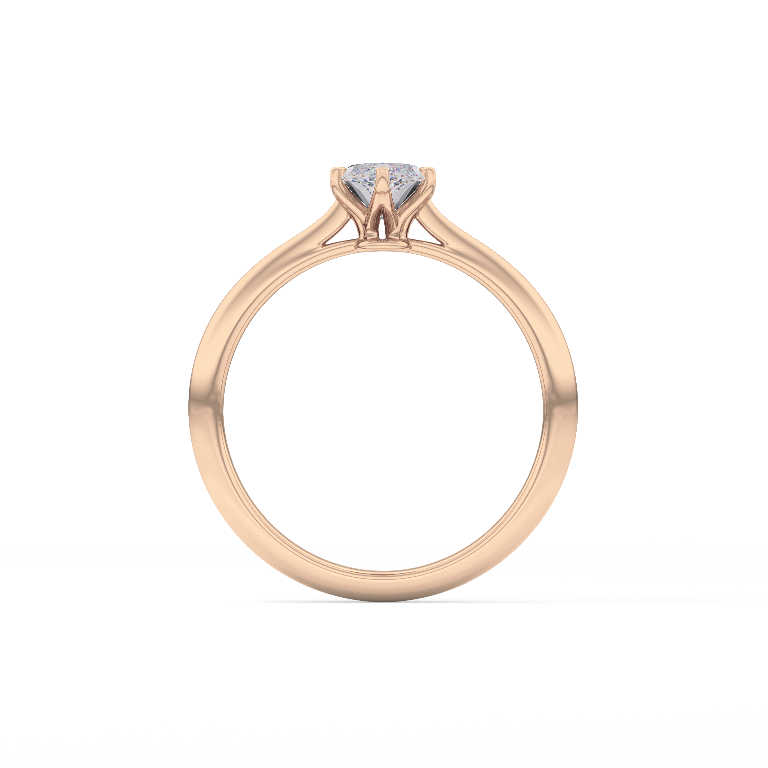 Marquise Cut 0.82 Carat Moissanite Ring – Solitaire Setting in Gold