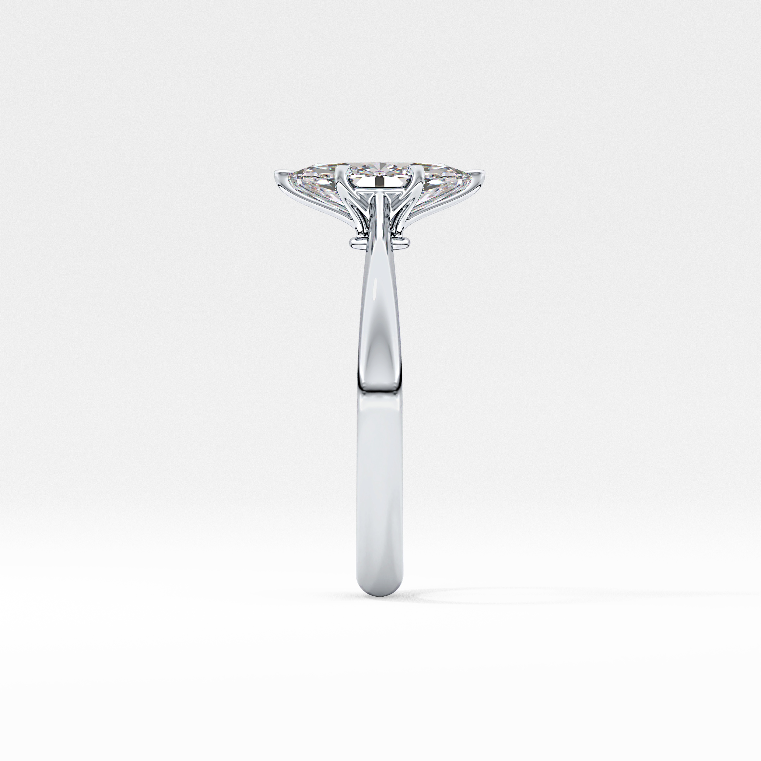 Marquise Cut 0.82 Carat Moissanite Ring – Solitaire Setting in Gold
