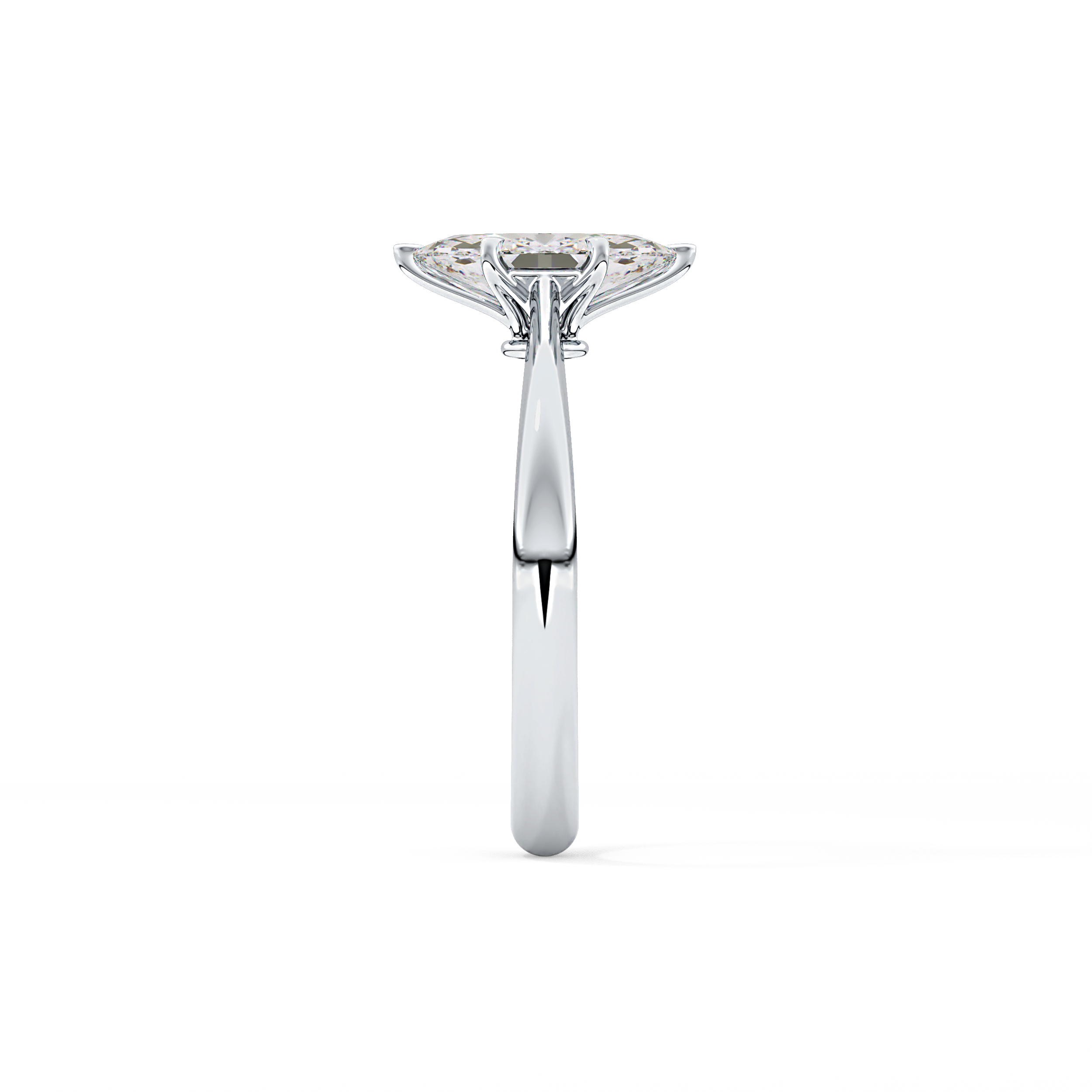 Marquise Cut 0.82 Carat Moissanite Ring – Solitaire Setting in Gold