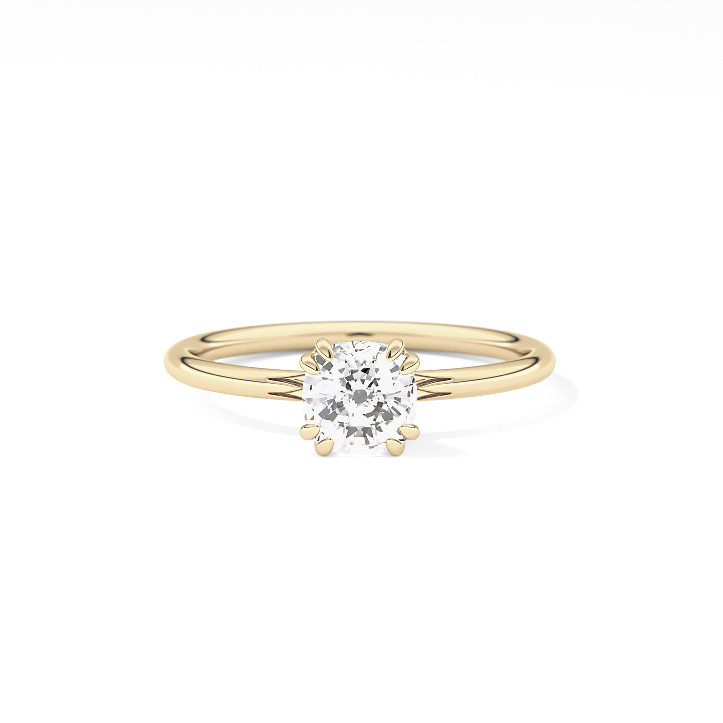 Cushion Cut 1.04 Carat Moissanite Ring – Solitaire Style in Gold