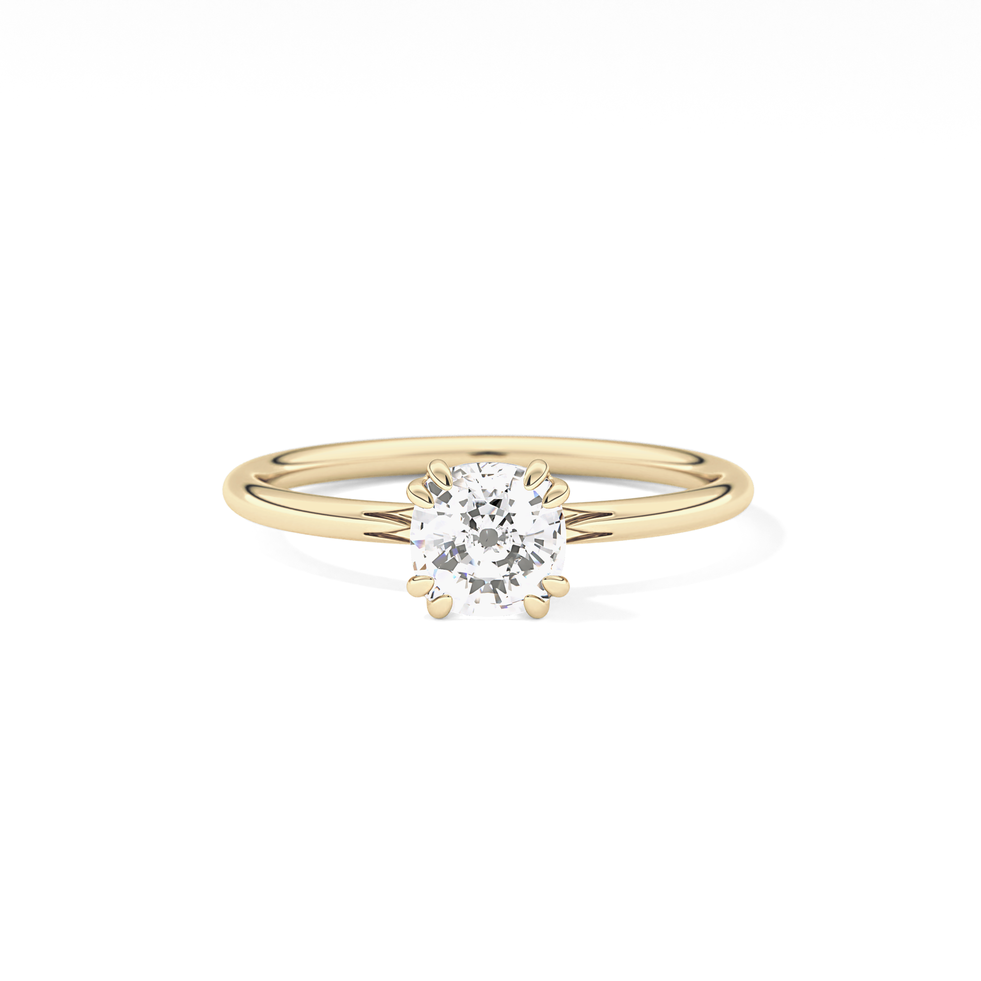 Cushion Cut 1.04 Carat Moissanite Ring – Solitaire Style in Gold