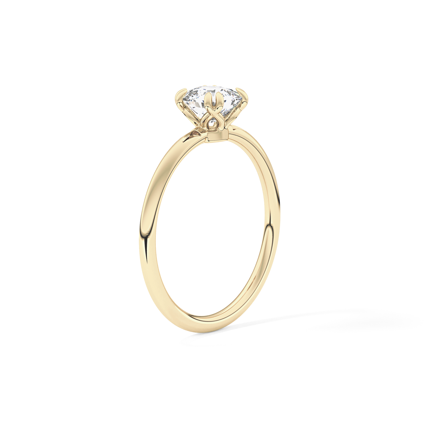 Cushion Cut 1.04 Carat Moissanite Ring – Solitaire Style in Gold