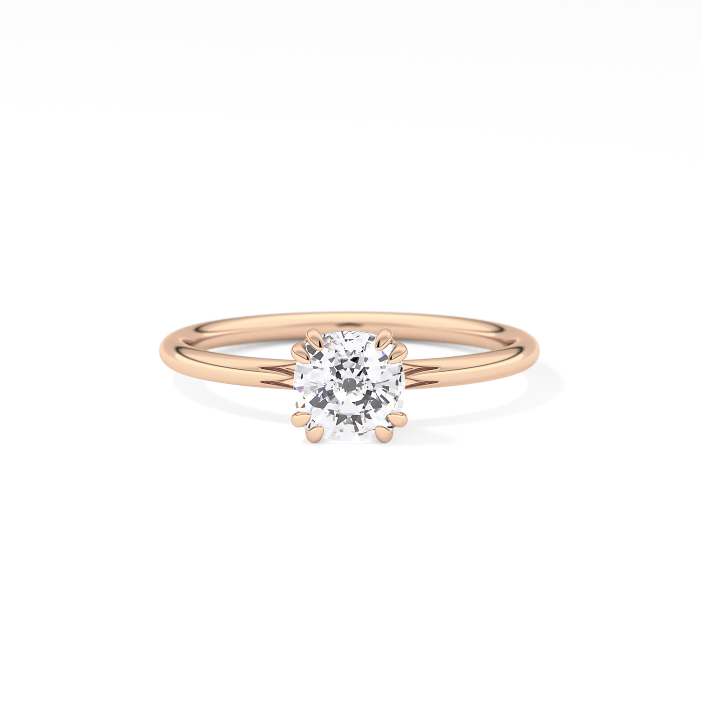 Cushion Cut 1.04 Carat Moissanite Ring – Solitaire Style in Gold