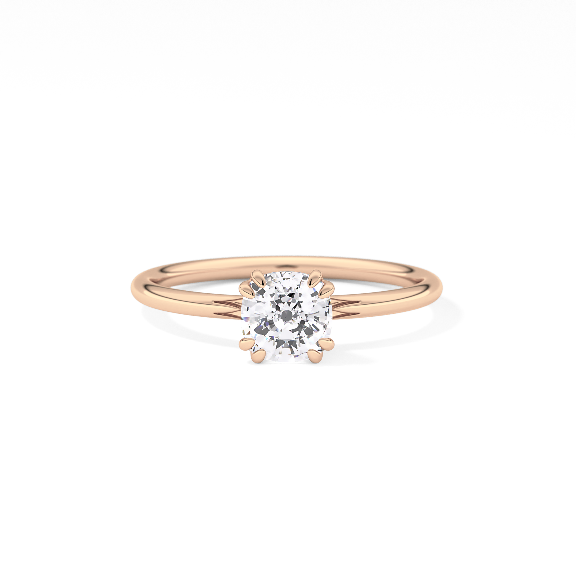 Cushion Cut 1.04 Carat Moissanite Ring – Solitaire Style in Gold