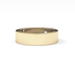 Round Cut 0.59 Carat Moissanite Men's Wedding Band – Tenison Setting & Solitaire Style in Gold 10