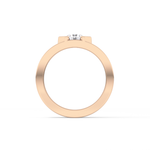 Round Cut 0.59 Carat Moissanite Men's Wedding Band – Tenison Setting & Solitaire Style in Gold 24