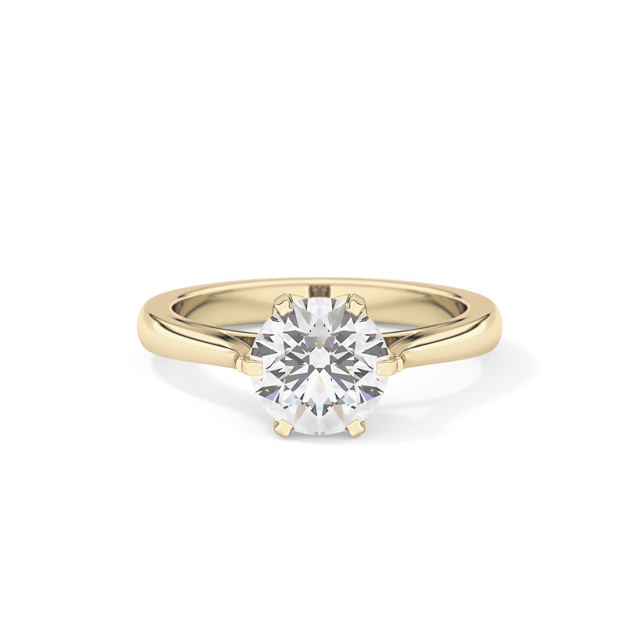 Round Cut 1.62 Carat Moissanite Ring – Solitaire Style in Gold