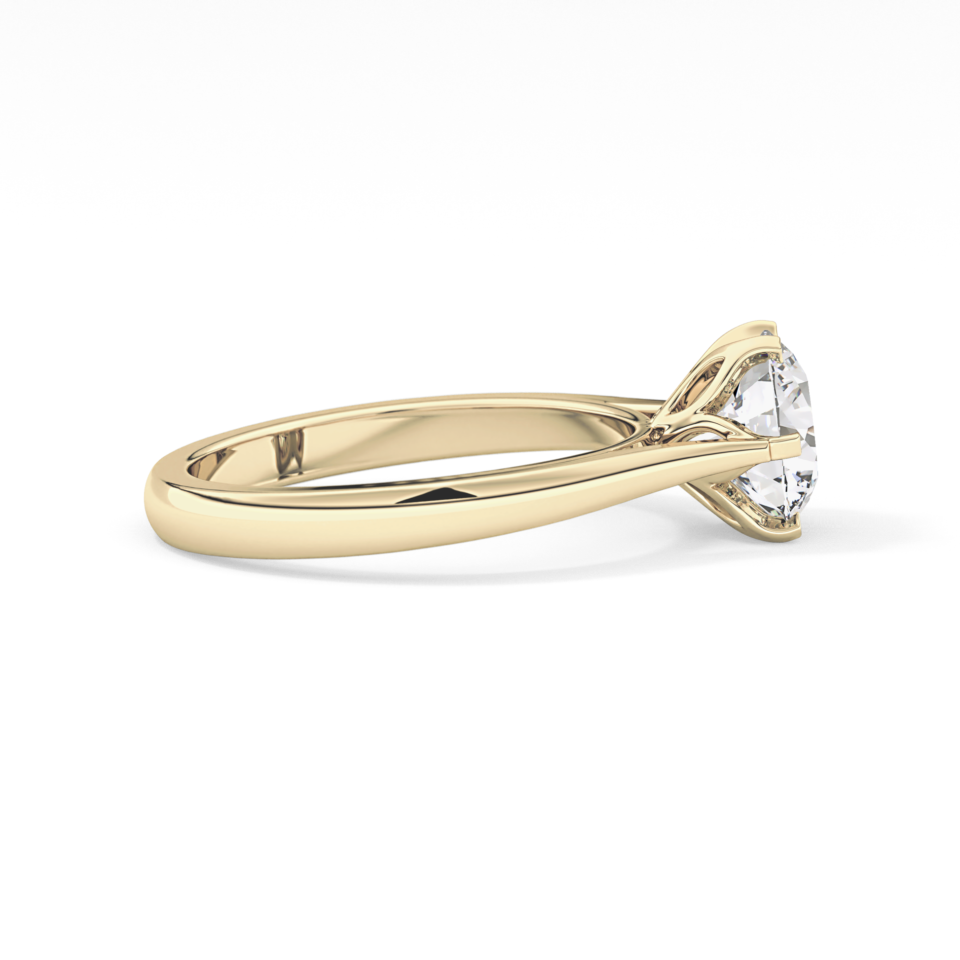Round Cut 1.62 Carat Moissanite Ring – Solitaire Style in Gold