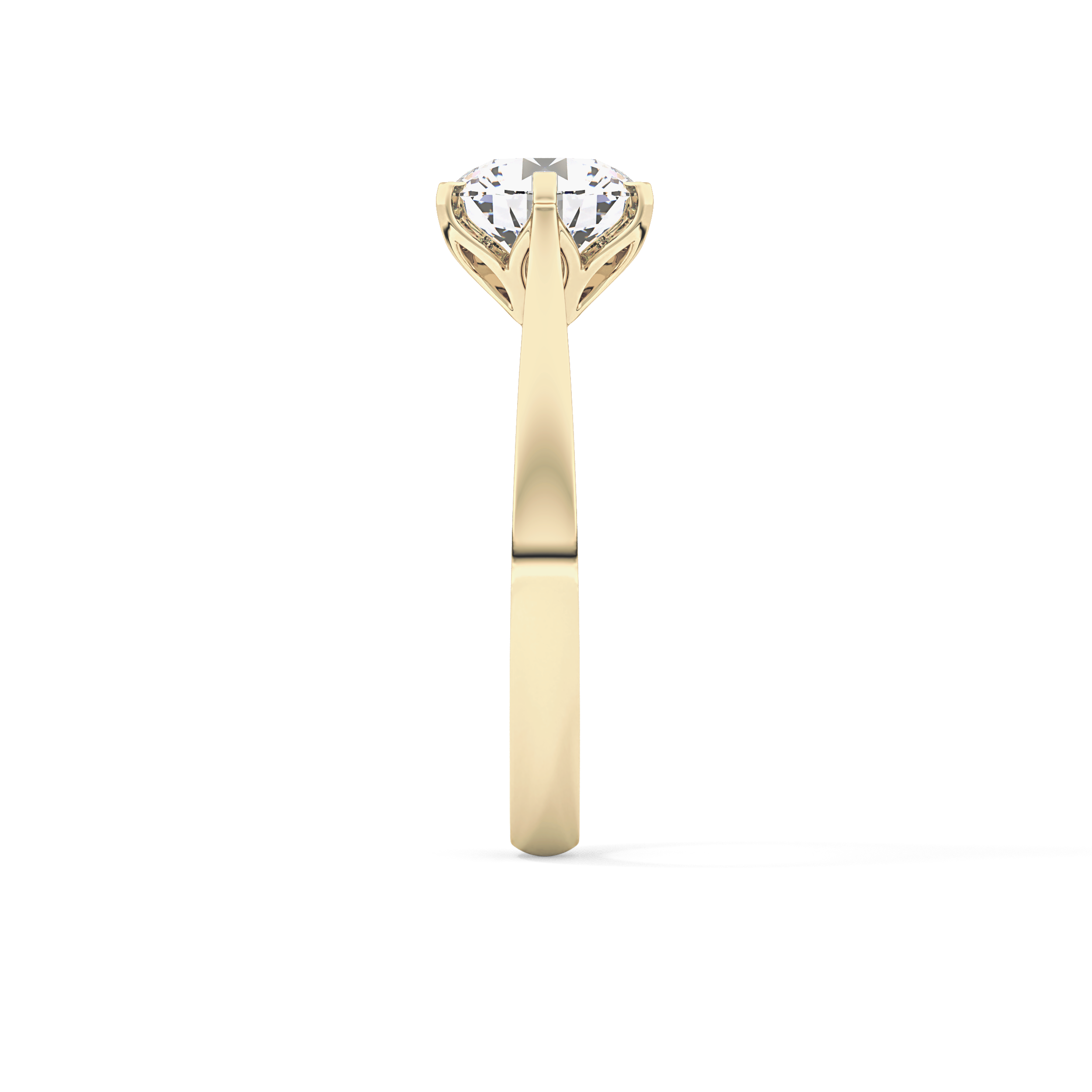 Round Cut 1.62 Carat Moissanite Ring – Solitaire Style in Gold