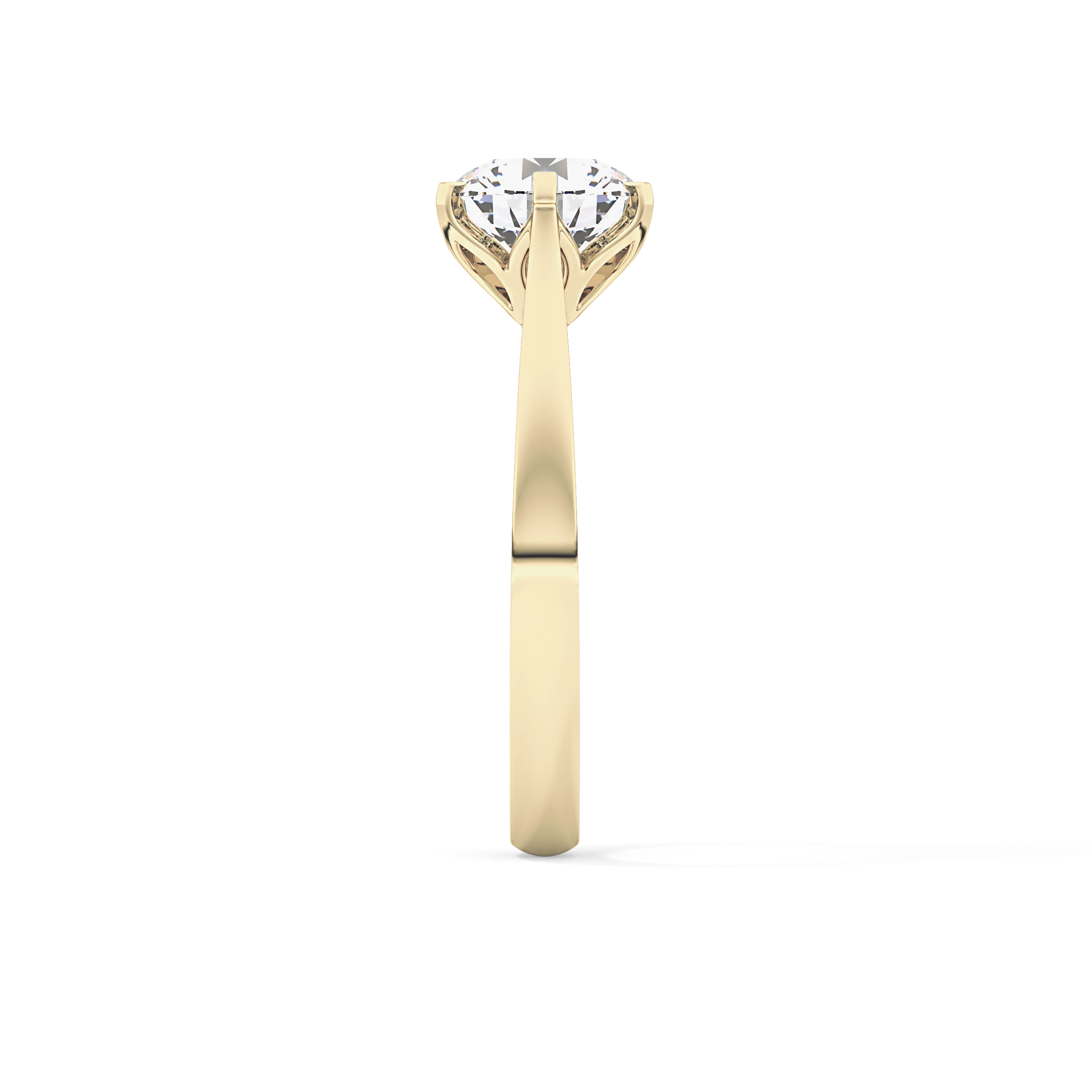 Round Cut 1.62 Carat Moissanite Ring – Solitaire Style in Gold