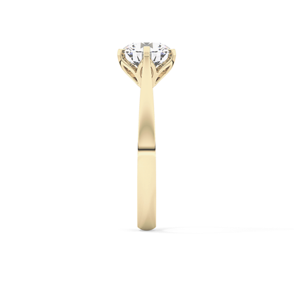 Round Cut 1.62 Carat Moissanite Ring – Solitaire Style in Gold