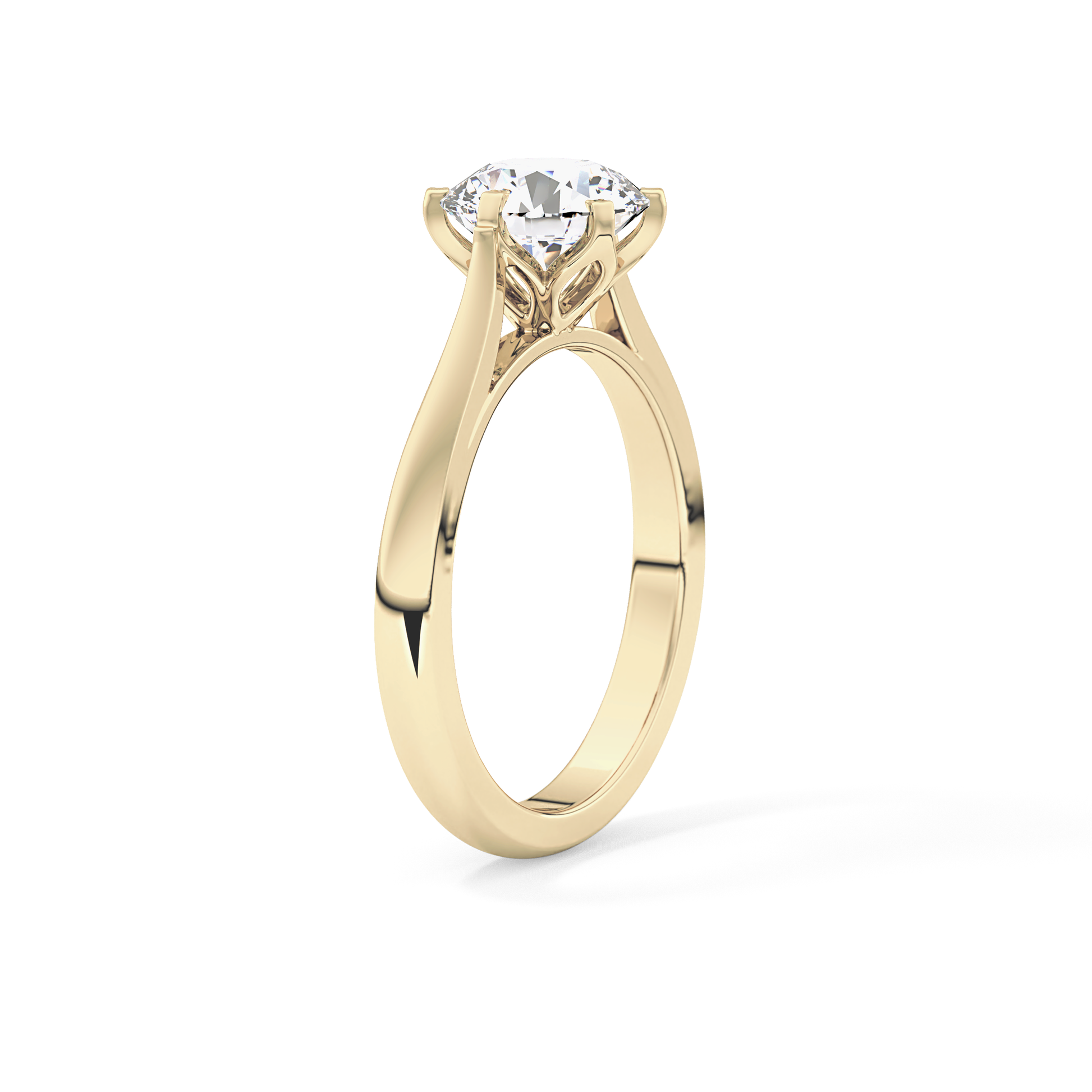Round Cut 1.62 Carat Moissanite Ring – Solitaire Style in Gold