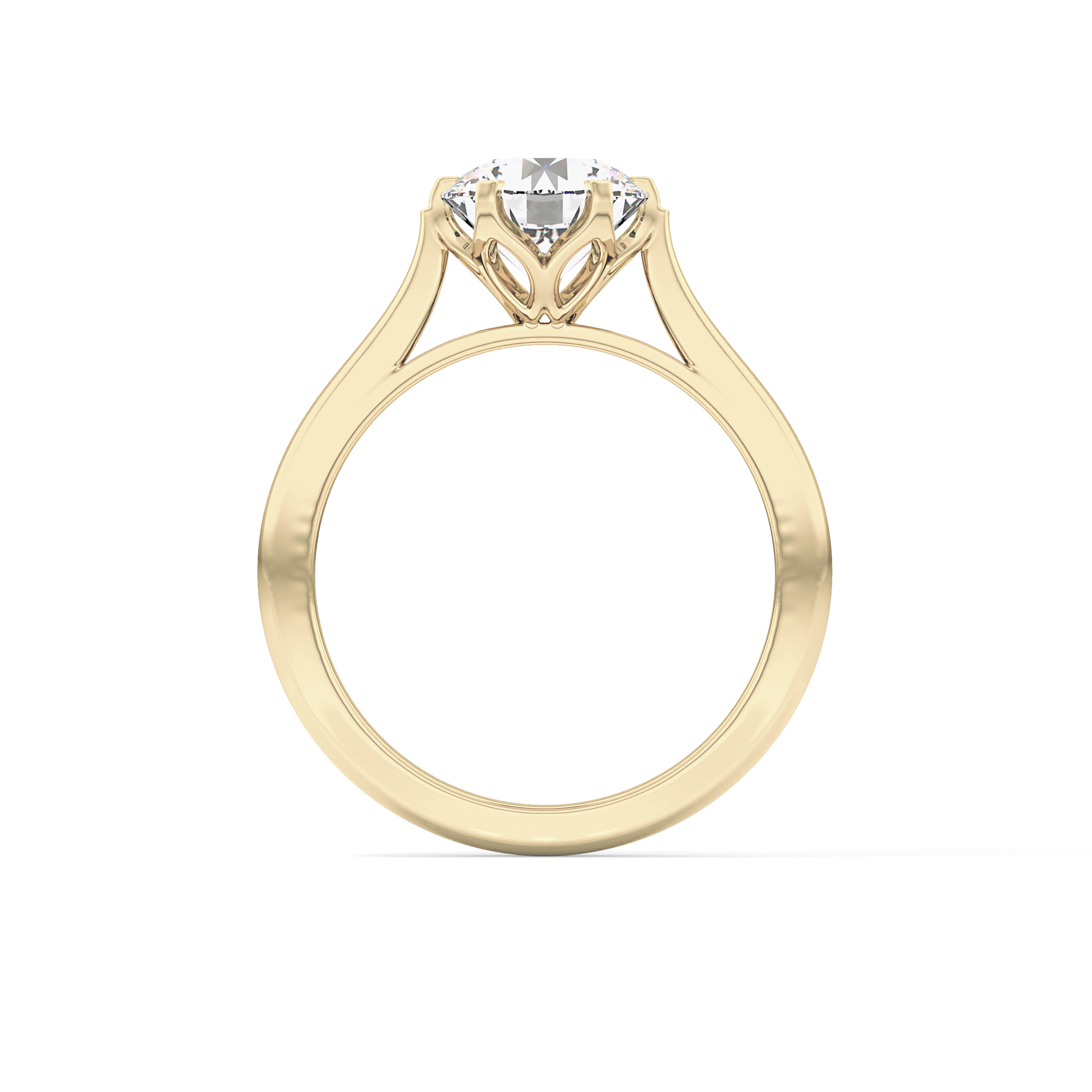 Round Cut 1.62 Carat Moissanite Ring – Solitaire Style in Gold