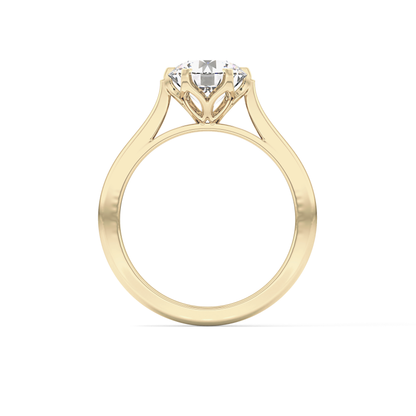 Round Cut 1.62 Carat Moissanite Ring – Solitaire Style in Gold