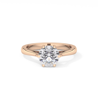 Round Cut 1.62 Carat Moissanite Ring – Solitaire Style in Gold