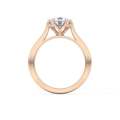 Round Cut 1.62 Carat Moissanite Ring – Solitaire Style in Gold
