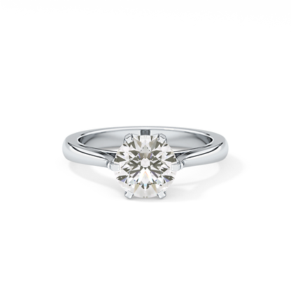 Round Cut 1.62 Carat Moissanite Ring – Solitaire Style in Gold