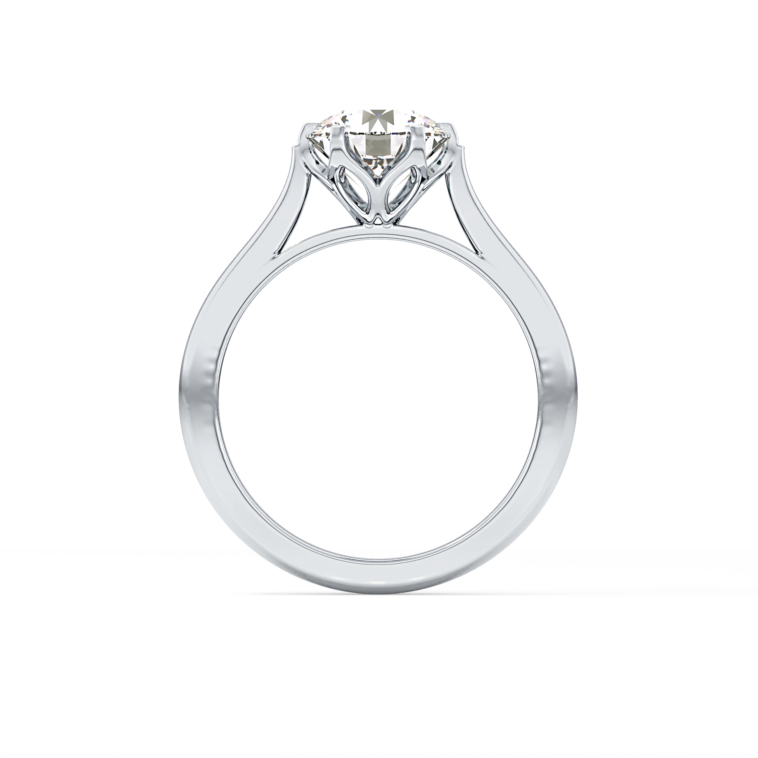 Round Cut 1.62 Carat Moissanite Ring – Solitaire Style in Gold
