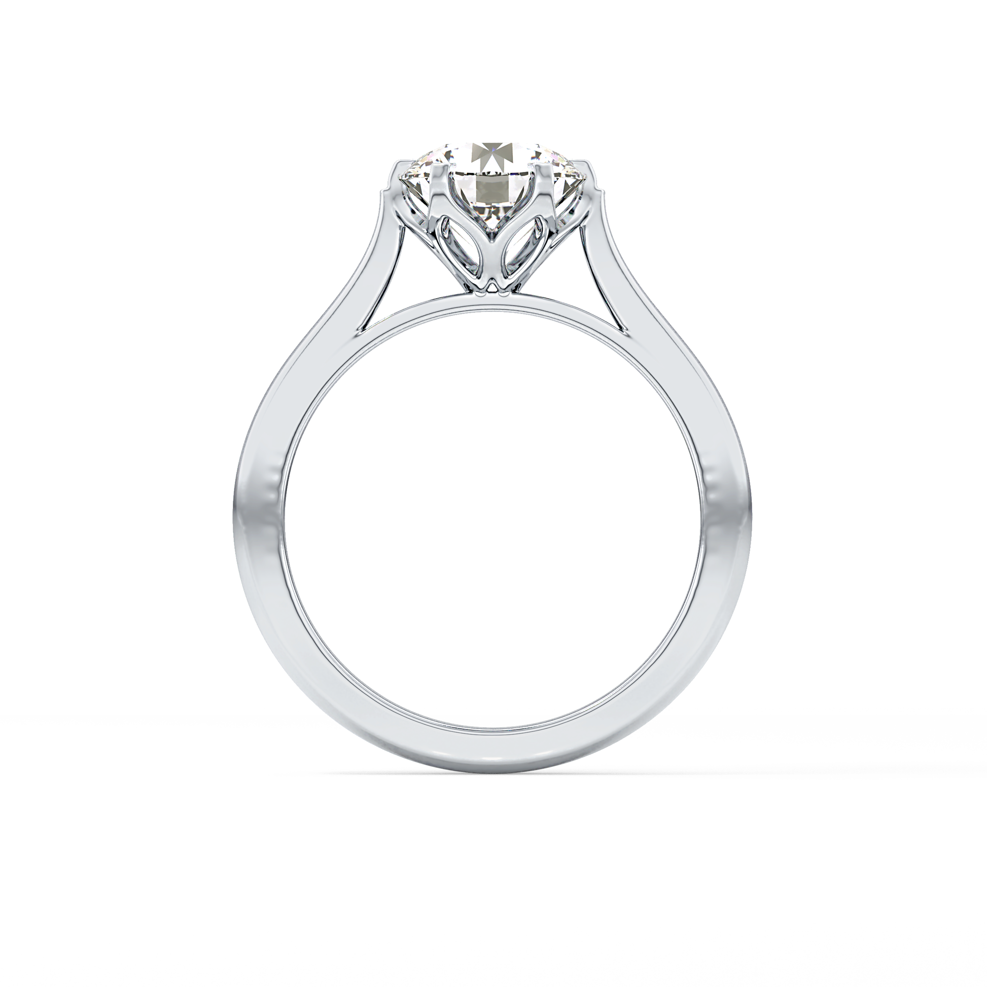 Round Cut 1.62 Carat Moissanite Ring – Solitaire Style in Gold